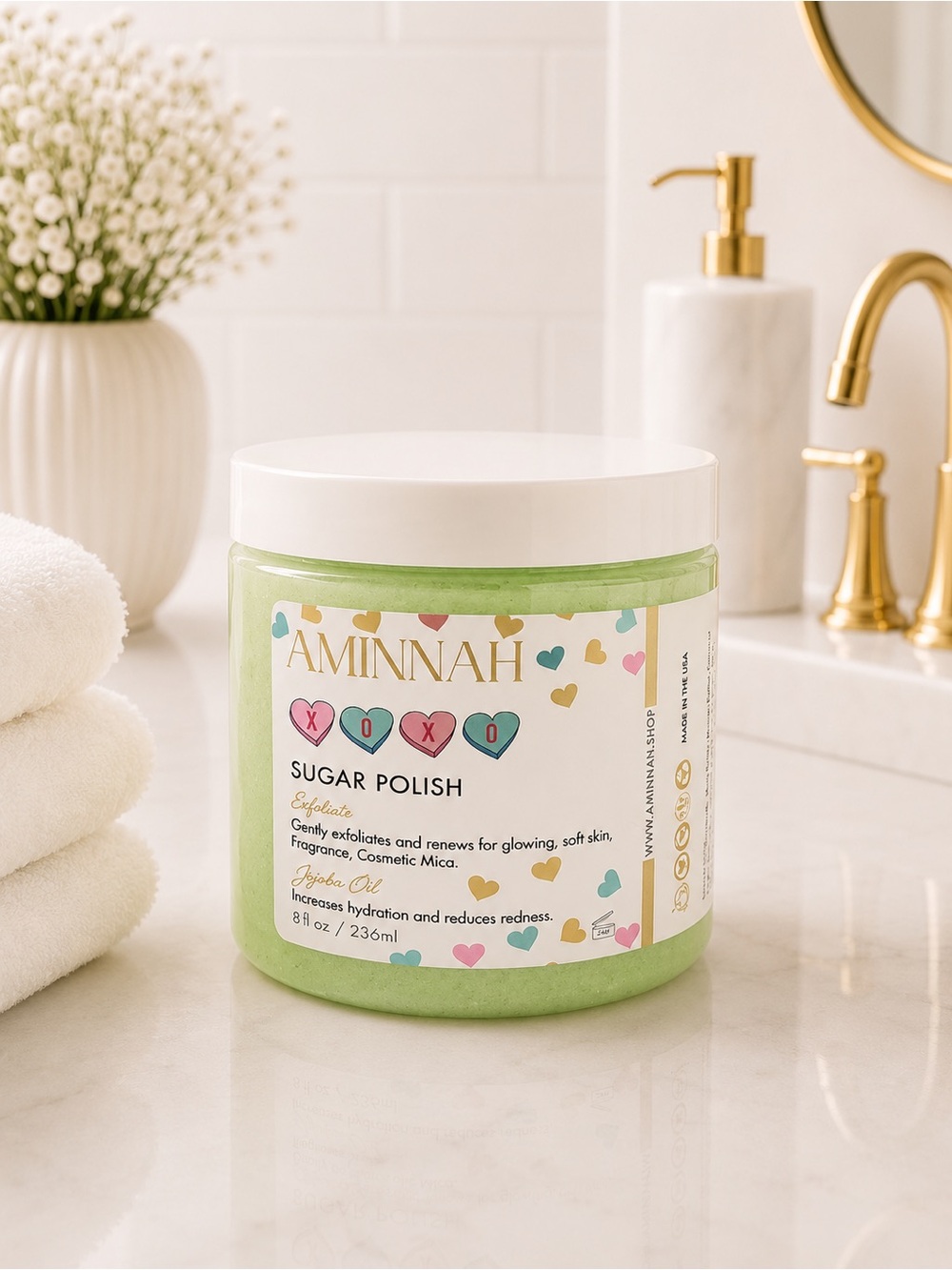 Aminnah XOXO Sugar Polish Exfoliating Body Scrub